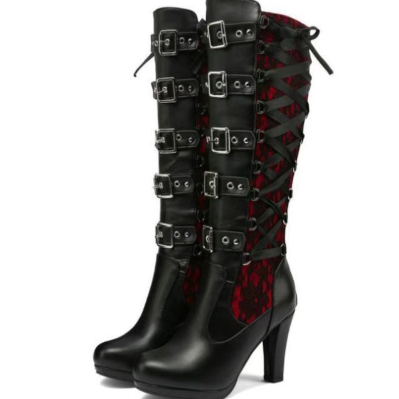 รองเท้าบูทสูงถึงเข่าสไตล์พังก์ - Pipe Bending Spring บทวิจารณ์และราคา